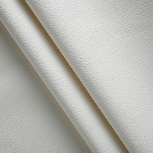 نسيج من الجلد الصناعي من The Yard، نسيج فينيل بحري، 55 بوصة عرض، قماش تنجيد خارجي متين مقاوم للماء من جلد البولي يوريثان للحرف اليدوية والأثاث وحقيبة يد DIY وخياطة الأقراط والديكور (1 ياردة، أبيض) in Kuwait