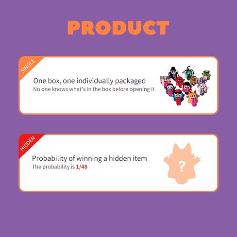 GRAF&WU Special Edition Cute Ghost Series Blind Box, Random Design Plush Action Figures Collectible Toys Home Decorations for Gifts (1 Ghost) in Saudi Arabia