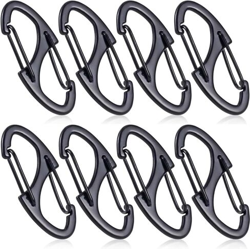 8Pcs Zipper Clip Anti Theft Deterrent,Dual Opening Zippers Pull Replacement, Zipper Locks for Bag Luggage Pickpocket Backpack Purse Traveling Camping Suitcase (Black & Silver) in Saudi Arabia