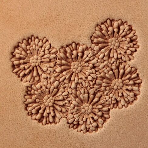 DandS ltd Leather Stamp Tool, Aster Flower, Professional Steel Craft Tool for Leatherworking, Embossing, Carving & Stamping Leather Projects, Belts Wallets & DIY Projects Compatible with Mallet #446 in Saudi Arabia