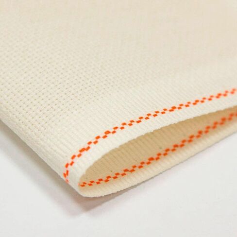 AIDA 14 CT. Zweigart Cross Stitch & Embroidery Aida Cloth ، Feedlework Fabric للصياغة ، اللون الأبيض ، الحجم: 19.68 × 29 in Kuwait