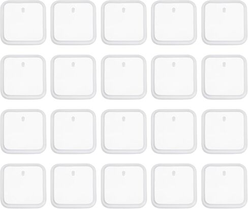 uxcell 20 Pcs Square Resin Keychain Moulds, Silicone Epoxy Mould Kit with Hole for Pendant Keychains Ornament Jewelry Art Crafts Making DIY Crafts, White in Saudi Arabia