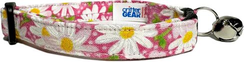 CritterGear Breakaway Cat Collar Pink Daisies (U.S.A. Made) in Saudi Arabia