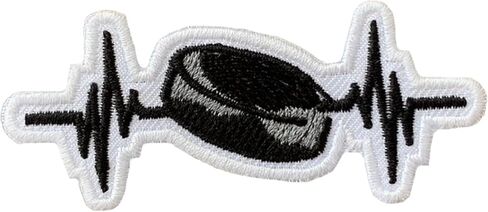 Sport Heartbeat Iron On Patches, Cute Decor Patches for Dress Backpacks Clothes Pants Jeans Hats, Embroidery Applique DIY Accessory (Hockey) in Saudi Arabia