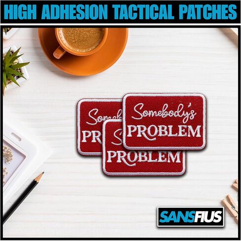 Somebody's Problem Red Patch, Sassy Western Size 3 Inches Iron On Embroidery Patches for Hats Clothes Backpacks Jeans, Funny Girly DIY Sew On Patches, Fabric Patches, Gift for Boy Girl Adult in Saudi Arabia