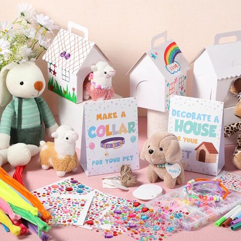 Aoriher 181 Pcs Adopt a Puppy Include 18 White Dog House Boxes with Holes Adoption Sign Make a Collar for Your Pet Decorate a House for Your Pet and More for Dog Party Supplies in Saudi Arabia
