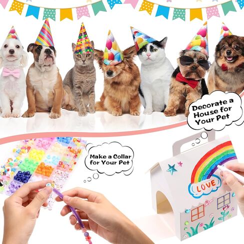 Aoriher 181 Pcs Adopt a Puppy Include 18 White Dog House Boxes with Holes Adoption Sign Make a Collar for Your Pet Decorate a House for Your Pet and More for Dog Party Supplies in Saudi Arabia