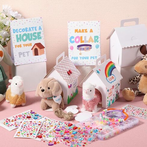 Aoriher 181 Pcs Adopt a Puppy Include 18 White Dog House Boxes with Holes Adoption Sign Make a Collar for Your Pet Decorate a House for Your Pet and More for Dog Party Supplies in Saudi Arabia