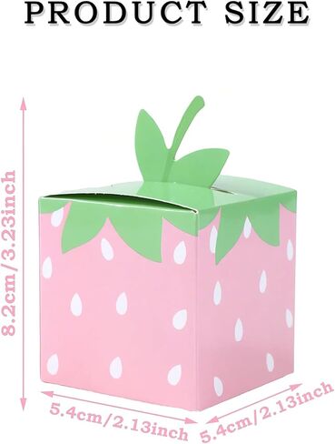 24 Pcs Strawberry Gift Candy Boxes Cute Fruit Strawberry Party Candy Treat Box for Summer Themed Birthday Party in Saudi Arabia