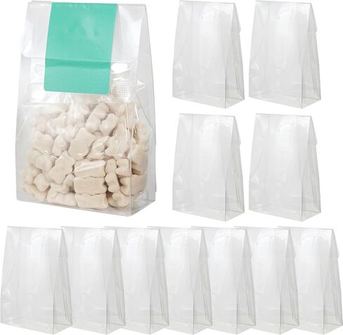 Hampton Distribution 12 Pack Clear Favor Boxes, 4 x 2 x 6 Inches, Transparent Plastic Gift Boxes For Wedding, Baby Shower, Chocolate, Cookies, Candy, Treats in Saudi Arabia