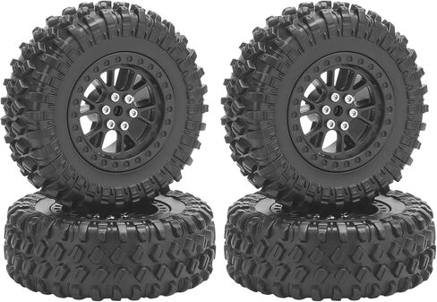 1/12 RC Car Tires and Wheels, daitoku RC Car Rubber Tires for WPL B14 B24 C14 C24 MN D90 D91 D96 D99 (Black) in Saudi Arabia