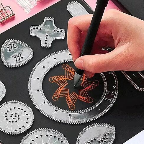 مجموعة رسم فنية حلزونية، قالب حلزوني مسطرة هندسية، مساعدة في رسم الفنان، رسم فني يدوي الصنع in Saudi Arabia