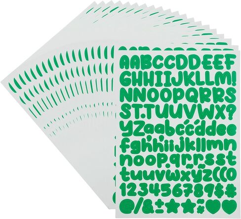 PATIKIL 20 Sheets Letter Stickers, 2240Pcs 1/2 Inch Small Vinyl Letter Number Stickers for Mailbox Poster Board Scrapbooking Bottle Classroom Decor, Yellow in Saudi Arabia