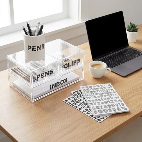 Bold Black & White Alphabet Stickers – 775+ Vinyl Letter & Number Stickers, Water-Resistant, 1 Inch Tall, Block Font with 5 Patterns in Saudi Arabia