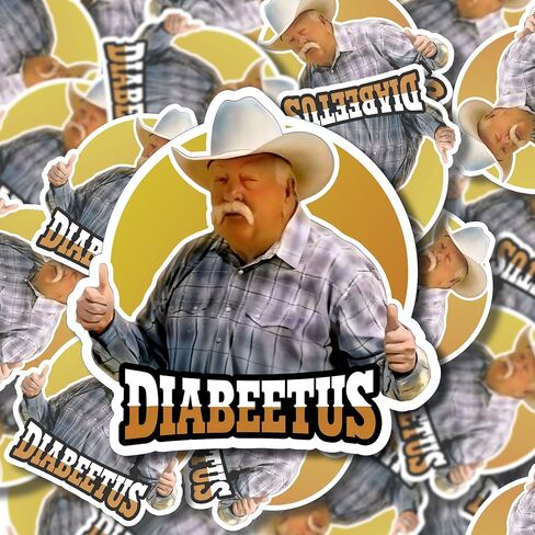 Diabeetus Wilford Brimley Sticker for Cars, Trucks, laptops, drinkware. Diabetes, Diabeetis Meme in Saudi Arabia