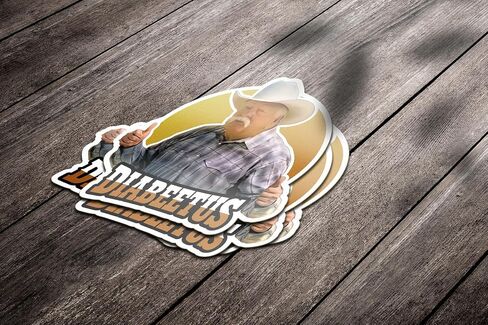 Diabeetus Wilford Brimley Sticker for Cars, Trucks, laptops, drinkware. Diabetes, Diabeetis Meme in Saudi Arabia
