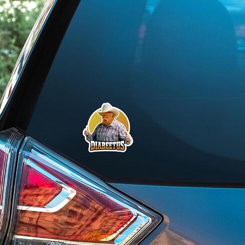 Diabeetus Wilford Brimley Sticker for Cars, Trucks, laptops, drinkware. Diabetes, Diabeetis Meme in Saudi Arabia