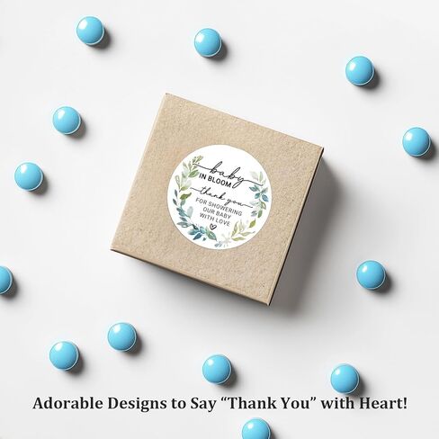 120 x Baby in Bloom Stickers – Wildflower Baby Shower Favor Labels for Party Bags and Gifts – Round Floral Thank You Stickers – 1.6 Inch (Baby) in Saudi Arabia
