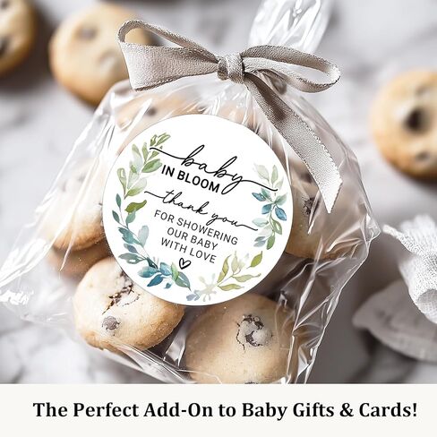 120 x Baby in Bloom Stickers – Wildflower Baby Shower Favor Labels for Party Bags and Gifts – Round Floral Thank You Stickers – 1.6 Inch (Baby) in Saudi Arabia