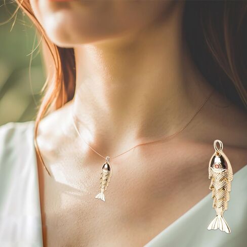 SaiDian 3Pcs Koi Gold Fish Pendant 3D Fish Charms Gold Plated Sea Animal Pendants for DIY Ocean-Themed Jewelry Making for Bracelets Necklaces Earrings Fun Crafting Accessories in Saudi Arabia