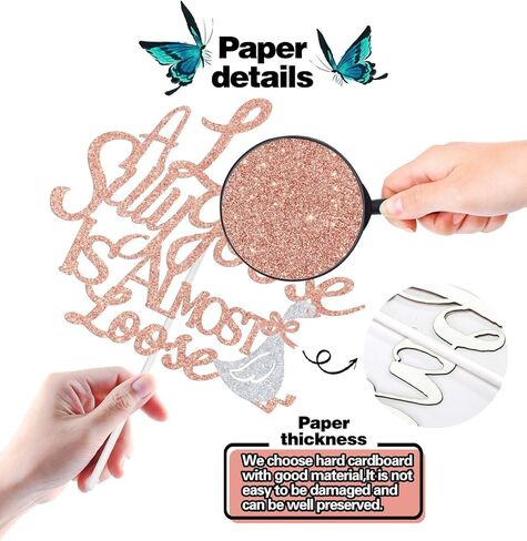 A Little Silly Goose is Almost Loose Cake Topper, Funny Baby 1st Birthday Party Decoration Supplies, Silly Goose Baby Shower Decorations Rose Gold Glitter in Saudi Arabia