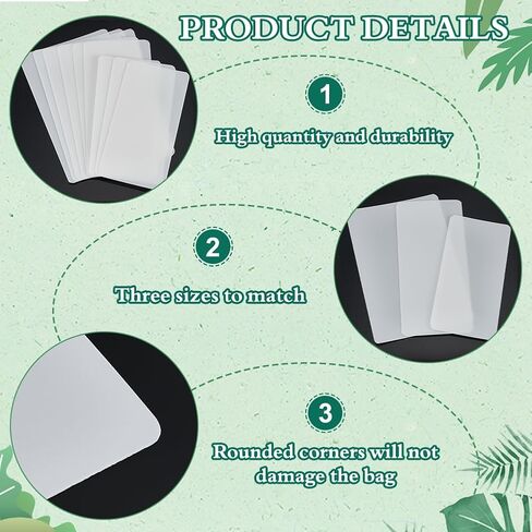 BENECREAT 9Pcs 3 Styles Plastic Rectangle Handbag Base Shaper, White Bag Bottom Stiffener, Bottom Insert for Purse, Handbag, Tote Bag, Backpack, Craft DIY Accessories, 1.2mm Thick in Saudi Arabia