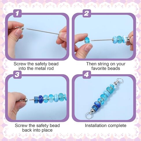 80 Pcs Blank Beadable Keychains Bars, Bulk Metal Silver Beaded Keychain Pendant Making Kit Keychain Making Supplies for DIY Craft Jewelry Handmade Gift in Saudi Arabia
