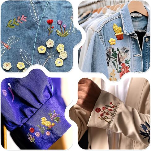 72PCS Water Soluble Embroidery Patterns, Stick and Stitch Embroidery Paper Wash Away Wildflower Hand Sewing Patterns Dissolvable Transfer Embroider Pattern Flower Daisy Designs for Jean Bag T-Shirt in Saudi Arabia