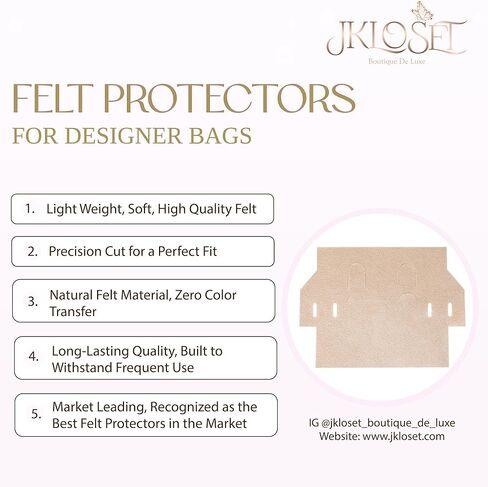 Premium Felt Protectors for Designer Bags - Soft, Light Weight, and Precision Fit Felt Protectors in Saudi Arabia