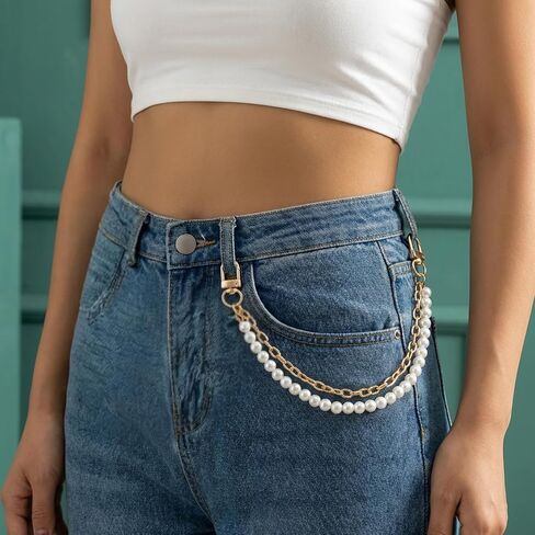 Telooco 2Pcs Pearl Bag Chain Extender 10“ Bag Chains for Handbags Pearl Bags Chain Metal Shoulder Crossbody Bags Short Handle Replacement Charms Accessories for Women（Gold） in Saudi Arabia