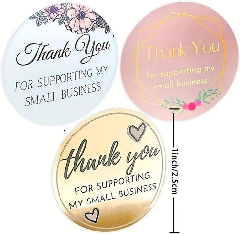 500pcs Thank You Stickers Small Business - Thank You for Supporting My Small Business Stickers Labels for Envelopes, Bubble Mailers and Gift Bags Packaging in Saudi Arabia