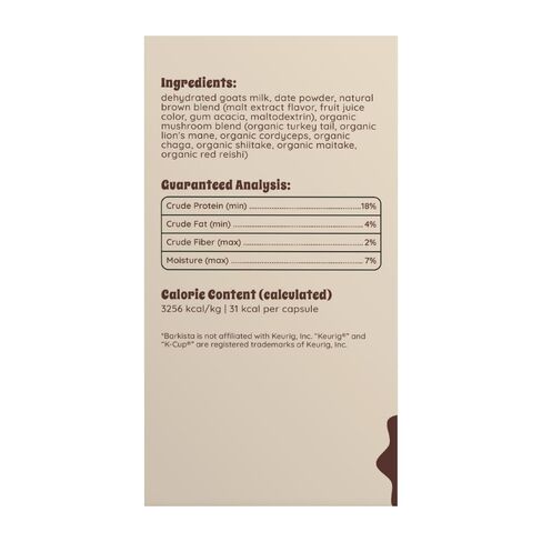 K9-Cups - Coffee for Dogs, Caramel Latte Dog Treat Beverage - Single Serve Latte K-Cups Pods for Keurig, 10 Count | All Natural, Human Grade, No Caffeine, Goats Milk + Mushrooms in Saudi Arabia