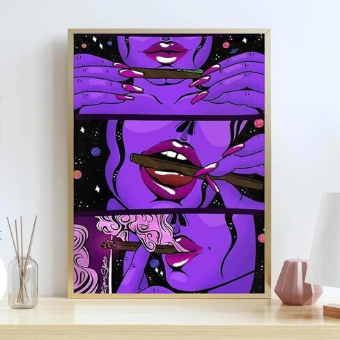 wmpikd Hippie Hippy Paint by Numbers Kits for Adults Beginners Trippy Cool Girl Paint by Numbers Kits on Canvas Crafts Home Wall Decor Gifts 20x16inch in Saudi Arabia