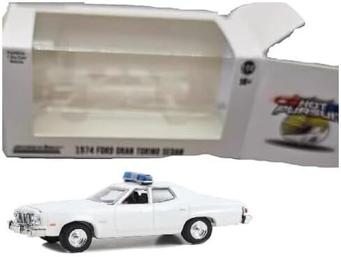 Greenlight 43013L Hot Pursuit - 1977-78 Dodge Monaco Police Cruiser- White 1:64 Scale Diecast with Lightbar in Saudi Arabia