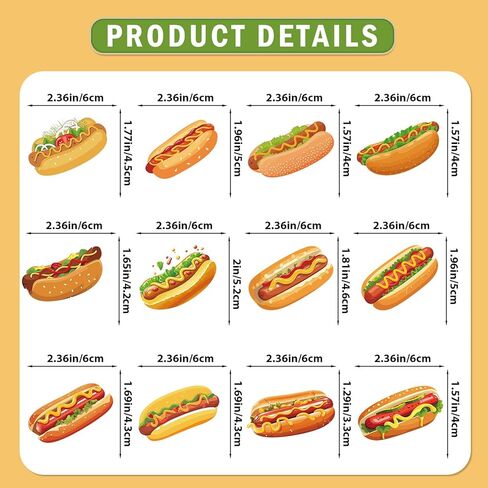 48pcs Hot Dog Cupcake Toppers Hot Dog Decorations Hotdog Birthday Decorations for Fast Food Themed Party Decor Baby Shower in Saudi Arabia