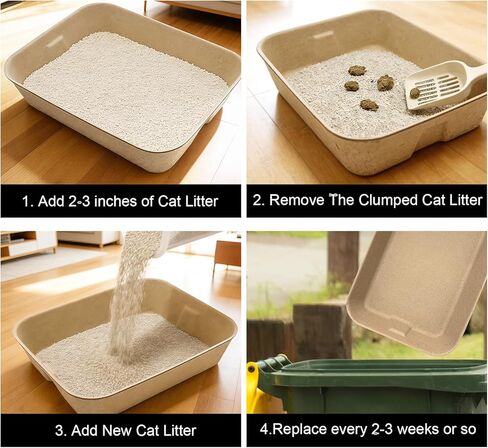 6 عبوات من صناديق فضلات القطط الكبيرة للاستعمال مرة واحدة، صندوق فضلات السفر للقطط، صندوق فضلات محمول للسكن المؤقت، صناديق فضلات للتحكم في الرائحة للقطط والهامستر وخنزير غينيا والأرنب in Kuwait