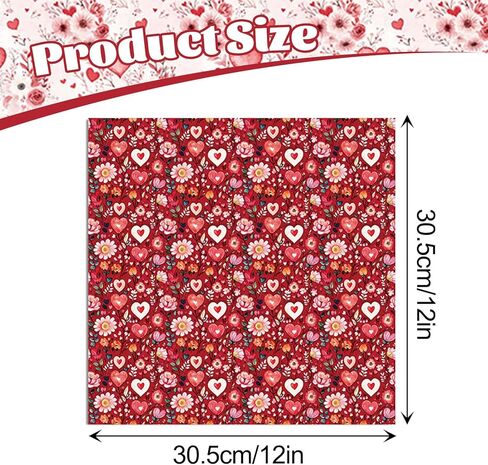 24 Sheets Valentine Scrapbook Paper 12x12 Inch Double Sided Pink Floral Pattern Paper for Romantic Cards, Junk Journal, Photo Albums and Crafting Supplies (Rosy, 30.5 x 30.5 cm) in Saudi Arabia