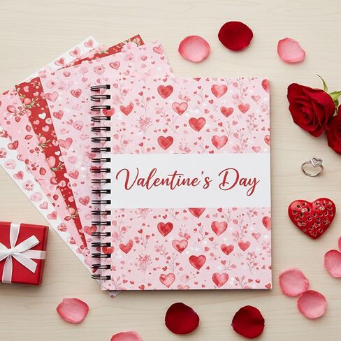 24 Sheets Valentine Scrapbook Paper 12x12 Inch Double Sided Pink Floral Pattern Paper for Romantic Cards, Junk Journal, Photo Albums and Crafting Supplies (Rosy, 30.5 x 30.5 cm) in Saudi Arabia