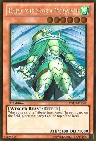 يو غي أوه! - Raiza The Storm Monarch (PGLD-EN062) - الذهب المميز - الإصدار الأول - الذهب النادر من Yu-Gi-Oh! in Kuwait