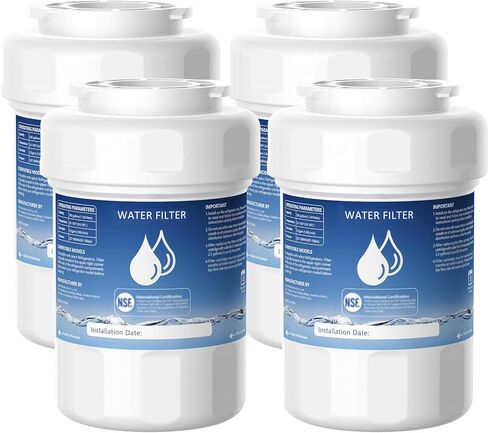 فلتر مياه MWF متوافق مع GE® MWF®، SmartWater MWFP، MWFA، MWFINT، GWF، GWFA، HDX FMG-1، Kenmore® 9991، ترشيح عالي الكفاءة وقيمة كل 6 أشهر، معتمد من NSF، عبوتان in Kuwait