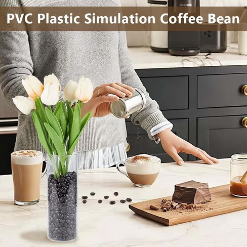OLYCRAFT 1000g Artificial Coffee Beans 2856Pcs Fake Coffee Beans Decorations Bulk Simulation Fake Coffees Bean Mini PVC Artificial Coffees Bean for Home Kitchen Shop Cabinet Display Decor in Saudi Arabia