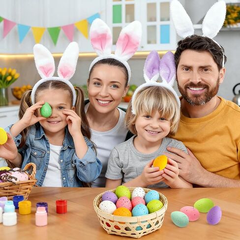 AUGSHY 16 Pcs Speckled Easter Eggs,2.4 Inch Plastic Colorful Easter Eggs Table Decorations Spring Festival Decorative for Bowl Vase Fillers Party Home Decor in Saudi Arabia