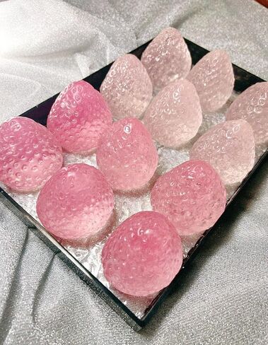 Taba Squishy,2Pcs Toys for Stress Relief - Premium Food-Grade Sensory Fidget Toy for Adults & Kids, Cute Portable Squeeze Ball(BPA Free Non-Toxic) (Crystal Strawberry 2pcs) in Saudi Arabia
