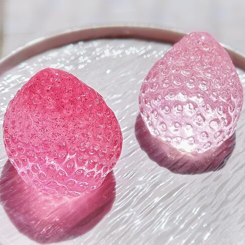 Taba Squishy,2Pcs Toys for Stress Relief - Premium Food-Grade Sensory Fidget Toy for Adults & Kids, Cute Portable Squeeze Ball(BPA Free Non-Toxic) (Crystal Strawberry 2pcs) in Saudi Arabia