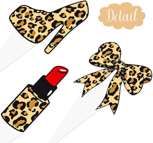 الفهد طباعة كب كيك توبر ليوبارد طباعة كعب موضوع حزب كعكة الزينة 48pcs ماكياج حزب كب كيك يختار للنساء سيدة عيد ميلاد الفتيات ليلة العازبة الزفاف دش الزفاف لوازم in Saudi Arabia