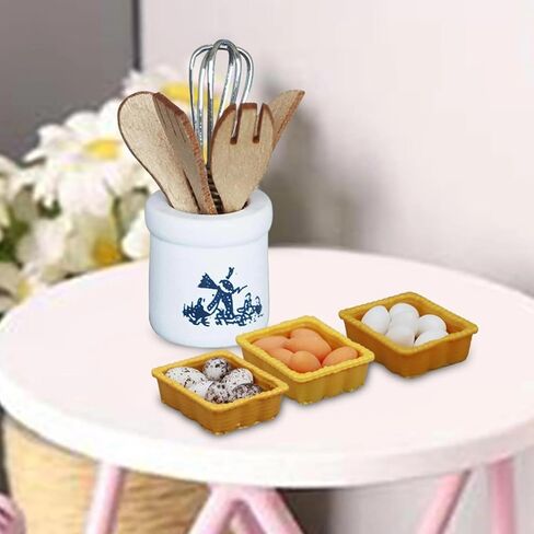 1Set 1/12 Miniature Kitchen Utensils Dollhouse Decoration Accessories, DIY Micro Landscaping Decor in Saudi Arabia