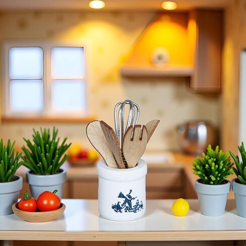 1Set 1/12 Miniature Kitchen Utensils Dollhouse Decoration Accessories, DIY Micro Landscaping Decor in Saudi Arabia