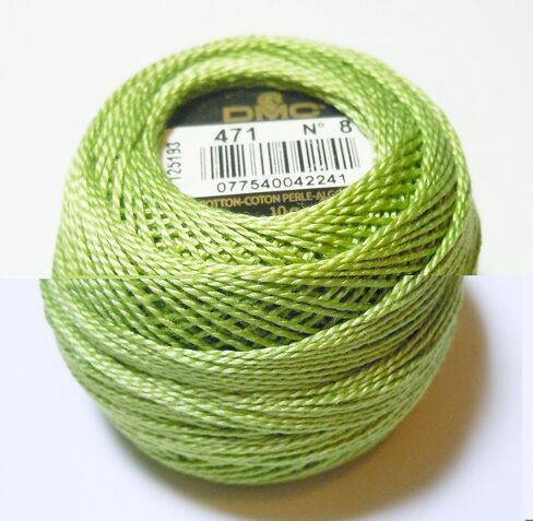 DMC 116 8-471 Pearl Cotton Thread Balls, Very Light Avocado Green, Size 8 in Saudi Arabia
