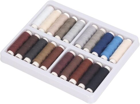 Polyester Sewing Thread Set 20 Colors DIY Crafts Clothes Making Practical Present, Compact Portable Multipurpose Functional (20 Colors Dark Set) in Saudi Arabia