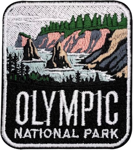 EMBROBOF Olympic National Park Patch – 3 inches, Cool National Park Patches Collection – Iron On/Sew On Embroidered Travel Patches for Backpacks in Saudi Arabia